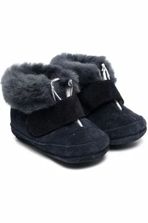 PèPè Fur-trimmed crib shoes