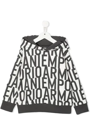 Emporio Armani Logo-print cotton hoodie