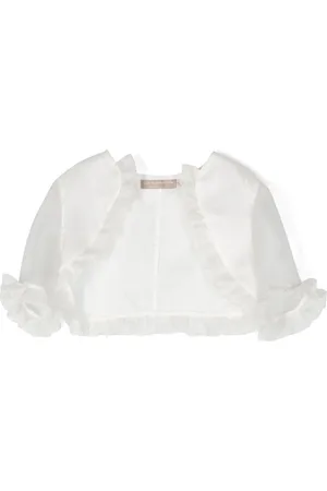 LA STUPENDERIA Ruffle-detail silk jacket