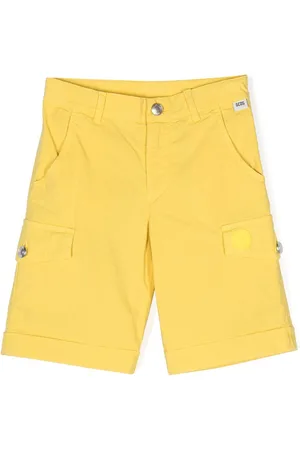 GCDS Logo-patch stretch-cotton shorts