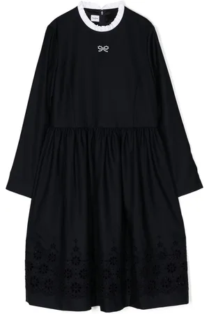 Familiar Bow-embellished knitted dress