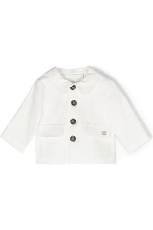 DOUUOD KIDS Logo-print stretch-cotton jacket