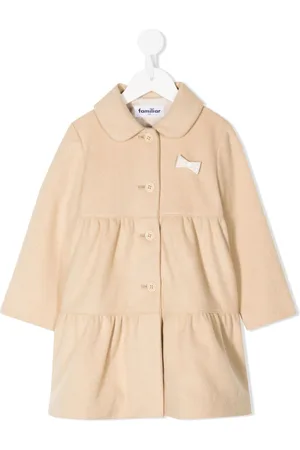 Familiar Wool-blend tiered button coat