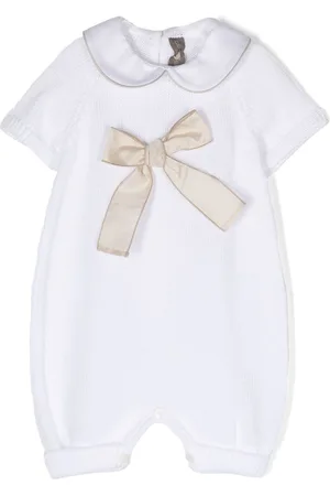 LITTLE BEAR Bow-detail knitted romper