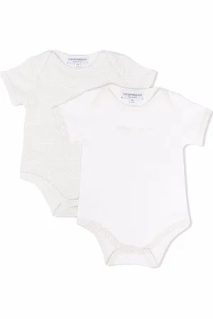 Emporio Armani Logo-print cotton set-of-two bodies