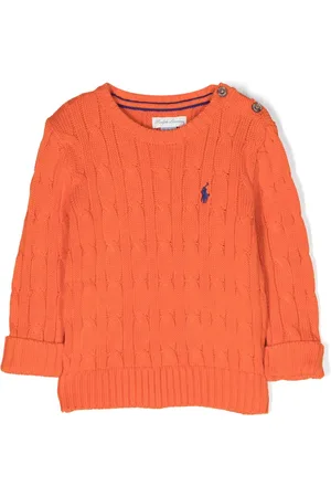 Ralph Lauren Polo-Pony patch cable-knit jumper