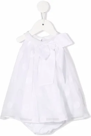 LA STUPENDERIA Polka-dot bow-detail dress