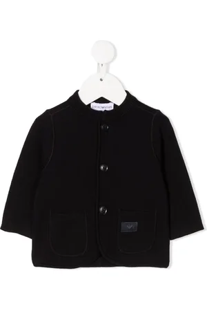 Emporio Armani Logo patch knitted cardigan