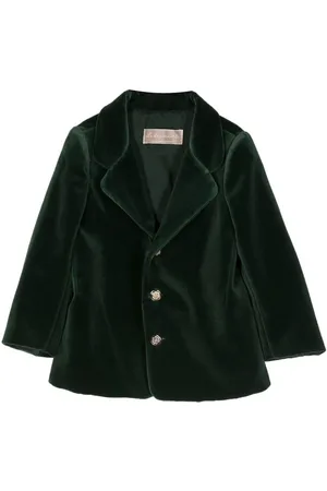 LA STUPENDERIA Single-breasted velour blazer