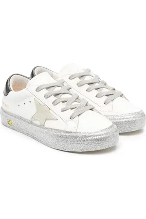 Golden Goose Superstar glittered low-top sneakers
