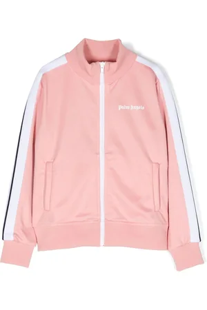 Palm Angels Logo-embroidered striped track jacket
