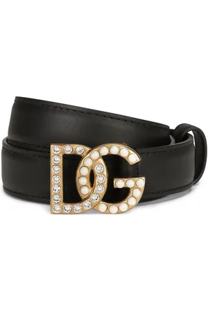 Dolce & Gabbana DG-logo embellished leather belt