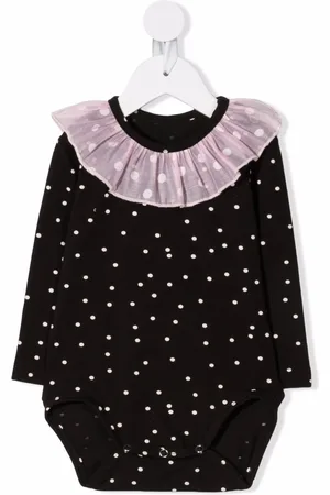 Wauw Capow by Bangbang Ruffle-embellished polka-dot bodysuit