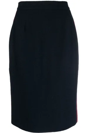CHANEL 1980s high-waisted knitted skirt