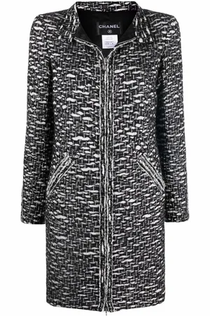 CHANEL 2010 bouclé zip-up jacket