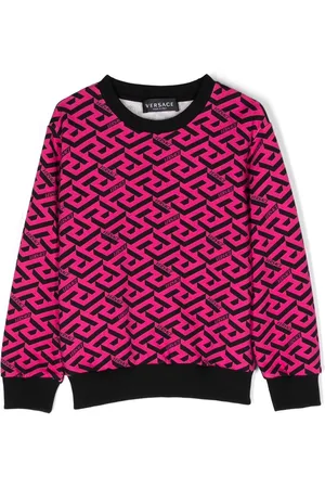 VERSACE Greca-print cotton sweatshirt