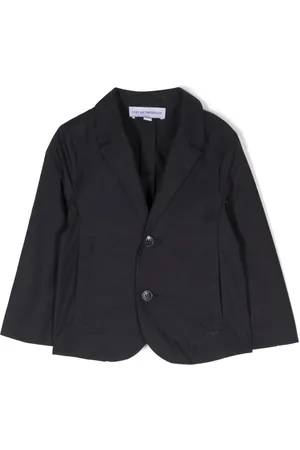 Emporio Armani Single-breasted cotton blazer