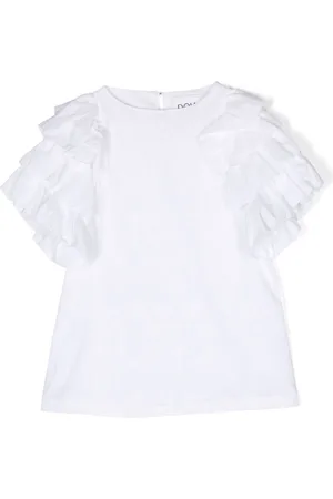 DOUUOD KIDS Ruffled sleeve mini dress