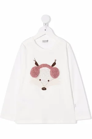 Il gufo Embroidered long-sleeved T-shirt