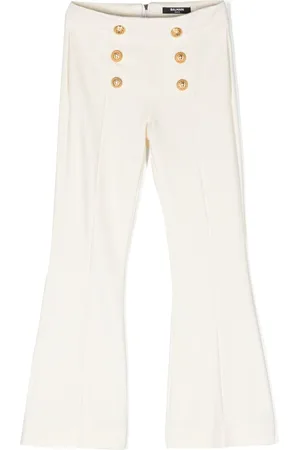 Balmain Decorative-button flared trousers