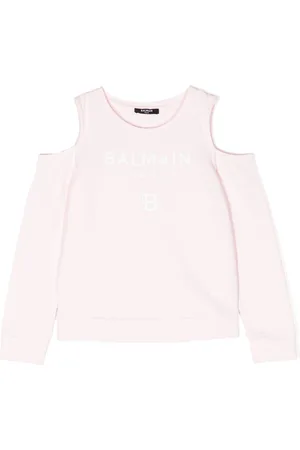 Balmain Logo-print cut-out sweatshirt