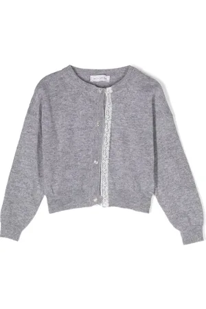 MONNALISA Heart-buttons wool cardigan
