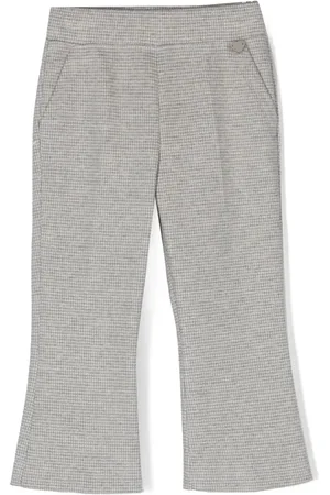 MONNALISA Houndstooth-pattern flared trousers