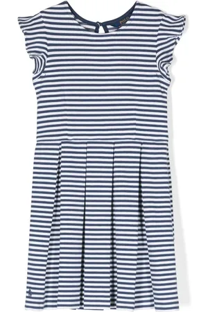 Ralph Lauren Horizontal-stripe pleated dress