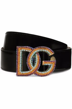 Dolce & Gabbana DG-logo patent leather belt