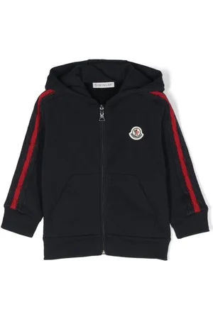 Moncler Side-stripe zip-up hoodie