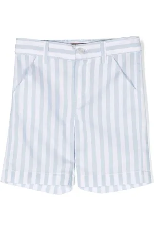 LITTLE BEAR Striped cotton tailored shorts