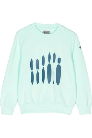 Il gufo Graphic-print long-sleeve cotton jumper