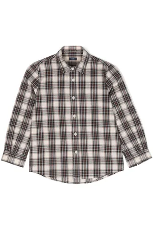 Il gufo Plaid check-pattern cotton shirt