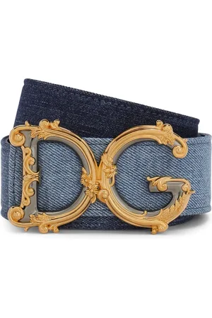 Dolce & Gabbana Logo-buckle cotton belt