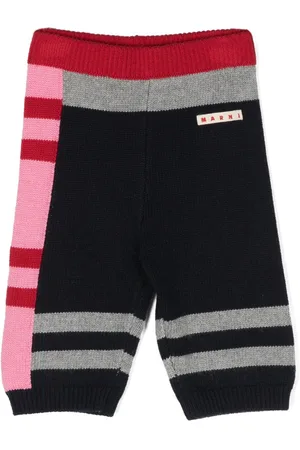 Marni Colour-block knit shorts