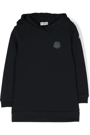 Moncler Long-line cotton hooded dress