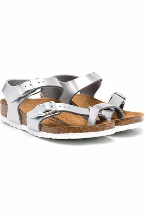 Birkenstock Taormina metallic-effect sandals