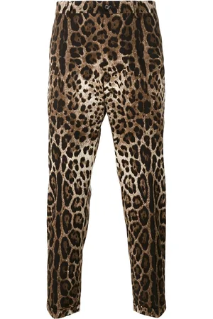 Dolce & Gabbana Leopard-print straight-leg trousers