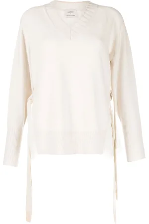 Onefifteen V-neck sheer-detail jumper