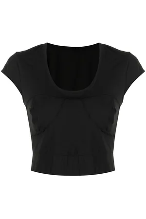 Onefifteen X Beyond the Radar scoop-neck cropped top