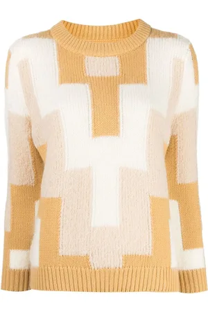 Onefifteen Geometric-panelled knit sweater