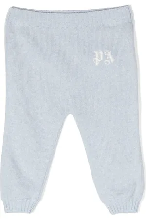 Palm Angels Knitted logo-embroidered trousers