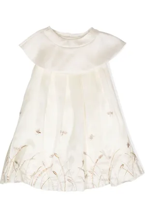 SHATHA ESSA Embroidered-design silk organza dress