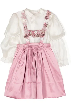 SHATHA ESSA Bead-embellished long-sleeve dress