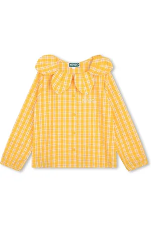 Kenzo Logo-embroidered check-pattern shirt