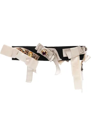 Dolce & Gabbana 2000s rhinestone-embellished silk belt