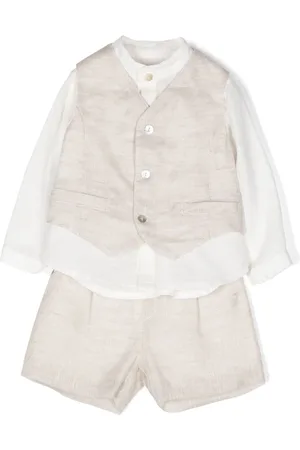 Mimilù Shirt waistcoat linen trouser set