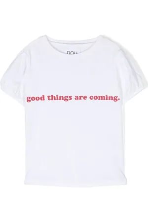 DOUUOD KIDS Slogan-print cotton T-shirt