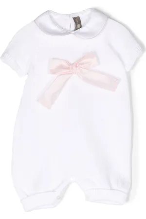LITTLE BEAR Bow-detail knitted romper