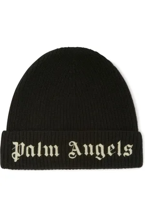 Palm Angels Logo-embroidered knitted beanie
